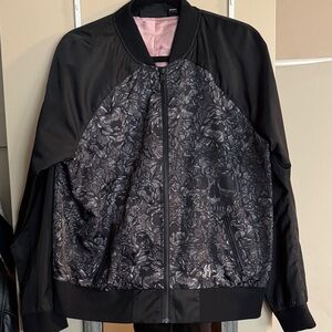 Harley-Davidson Black and Gray Bomber Jacket